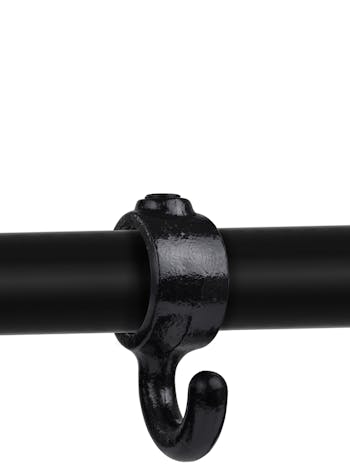 182CH Coat Hook Key Clamp (33.7mm Round Black)