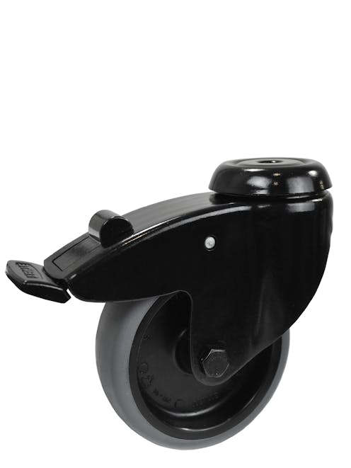 50mm Diameter Swivel Wheel ONLY Castors Braked -Black