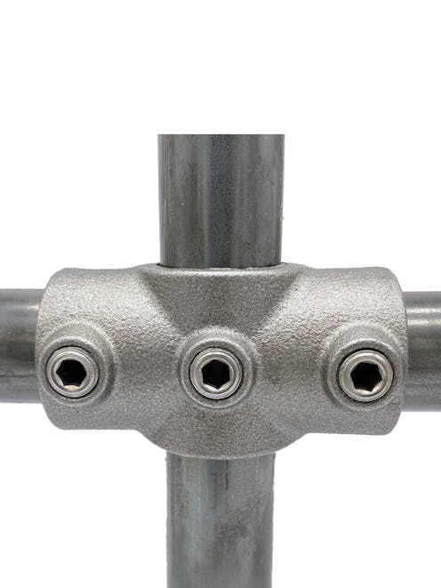 119 2 Socket Cross Key Clamp ( 33.7mm Round Self Colour)