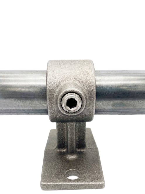 143- Wall Mounted Handrail Bracket Key Clamp (33.7mm Round Self Colour)