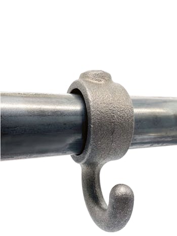 182CH Coat Hook Key Clamp (33.7mm Round Self Colour)