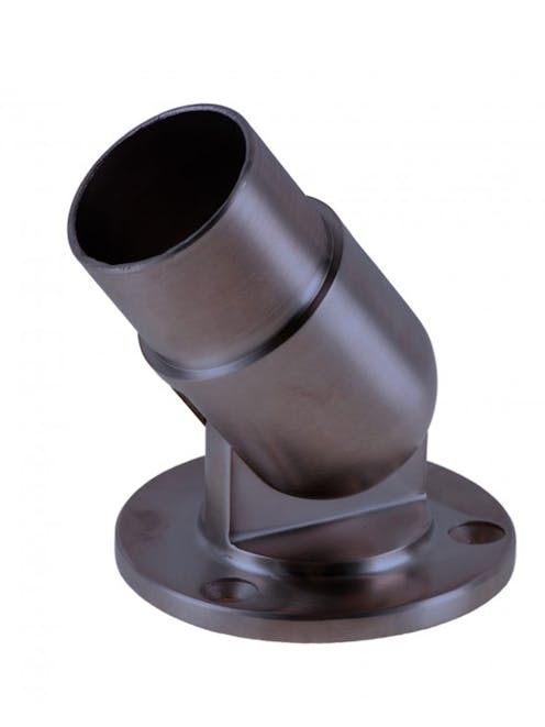 Stainless Steel Wall Adapter Adjustable 42.4x2.0 Black Satin