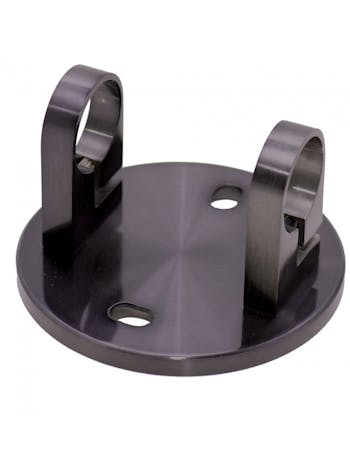 S.S. Round Side Fix Bracket 42.4x2.0 Black Satin