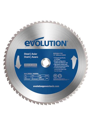 Evolution 355mm Mild Steel Cutting 66T Chop Saw Blade