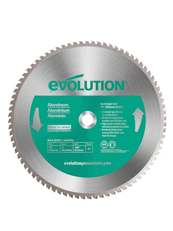 Evolution 355mm Aluminium Cutting 80T Chop Saw Blade